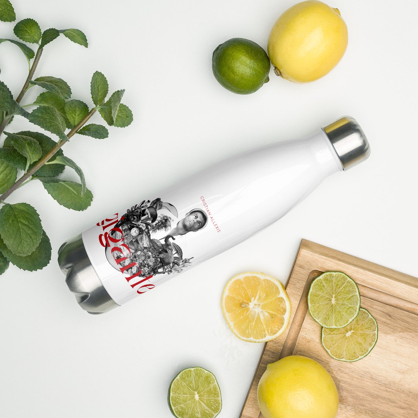 Stainless steel water bottle/botella de agua
